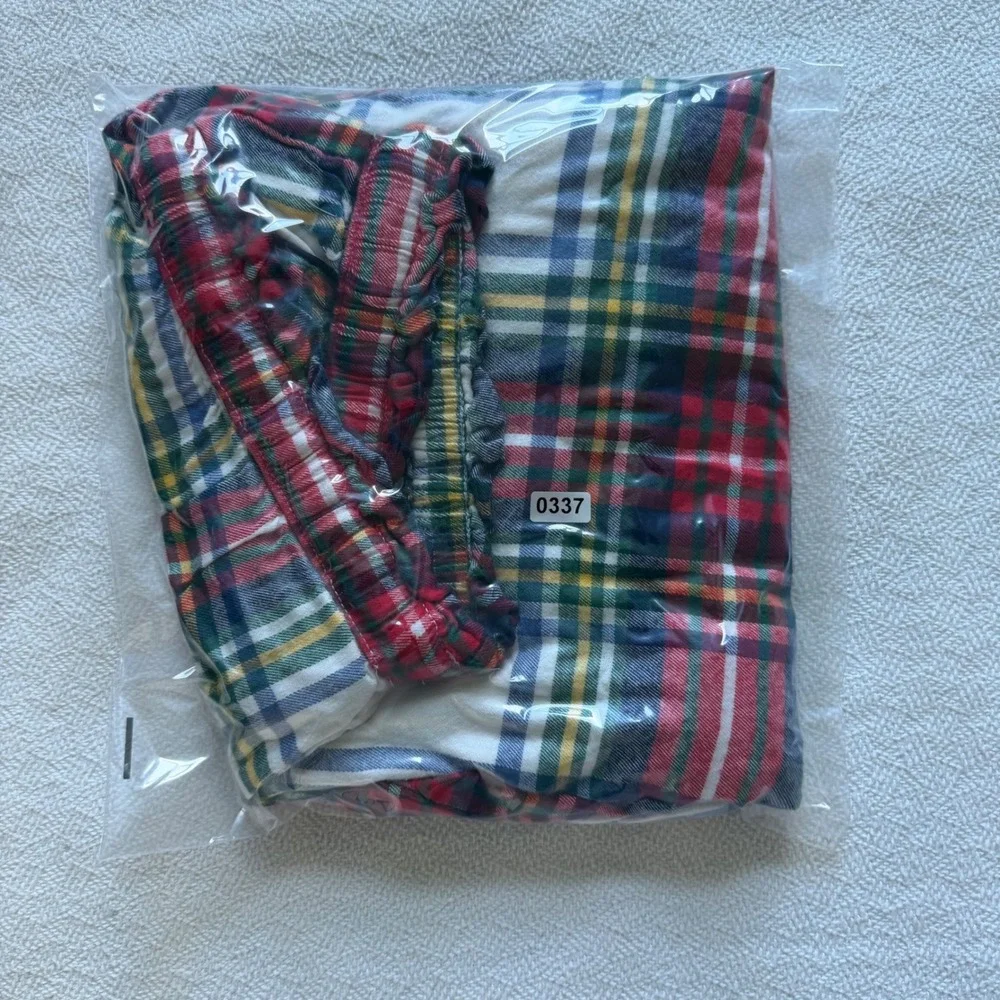 Aerie Womens Plaid Flannel Pajama Pants Joggers Red Green M Long 8812273099